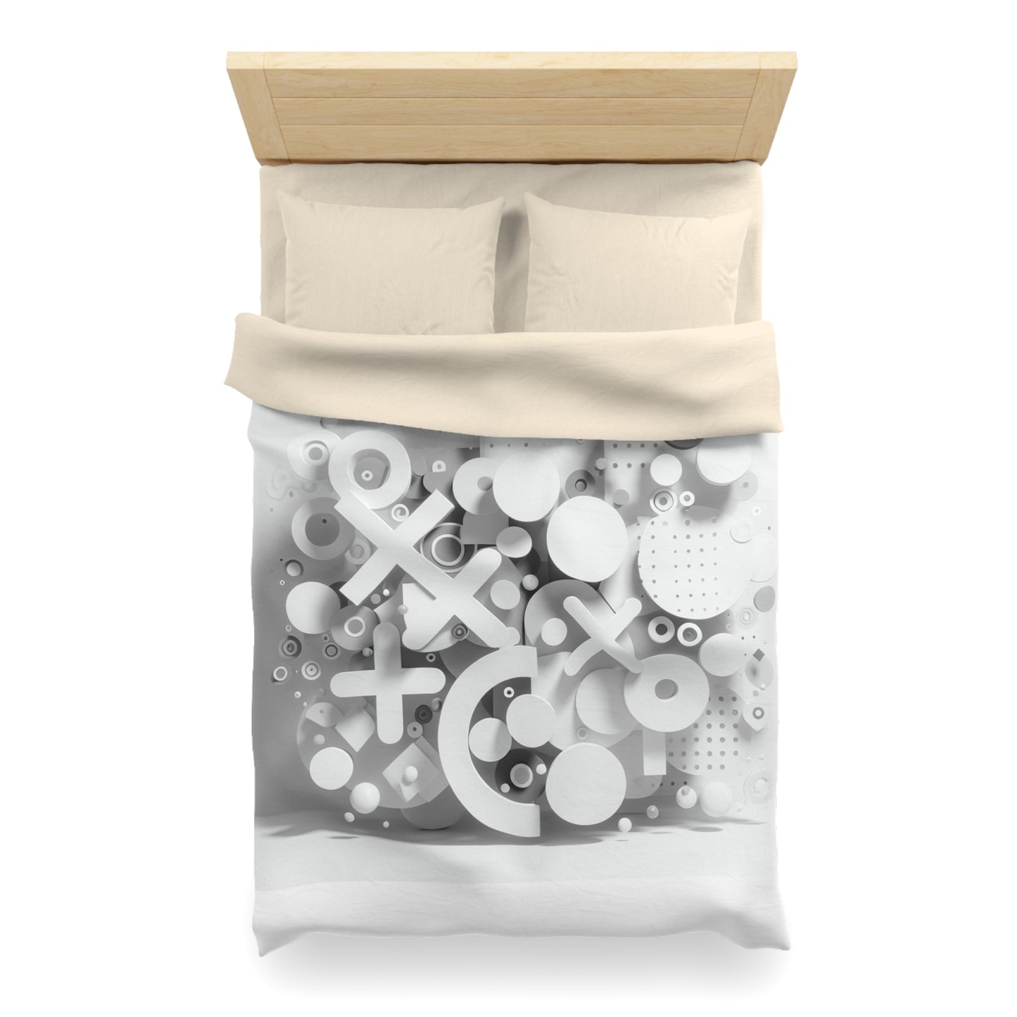 Modern Geometric Microfiber Duvet Cover - Stylish Bedspread for Minimalist Bedrooms