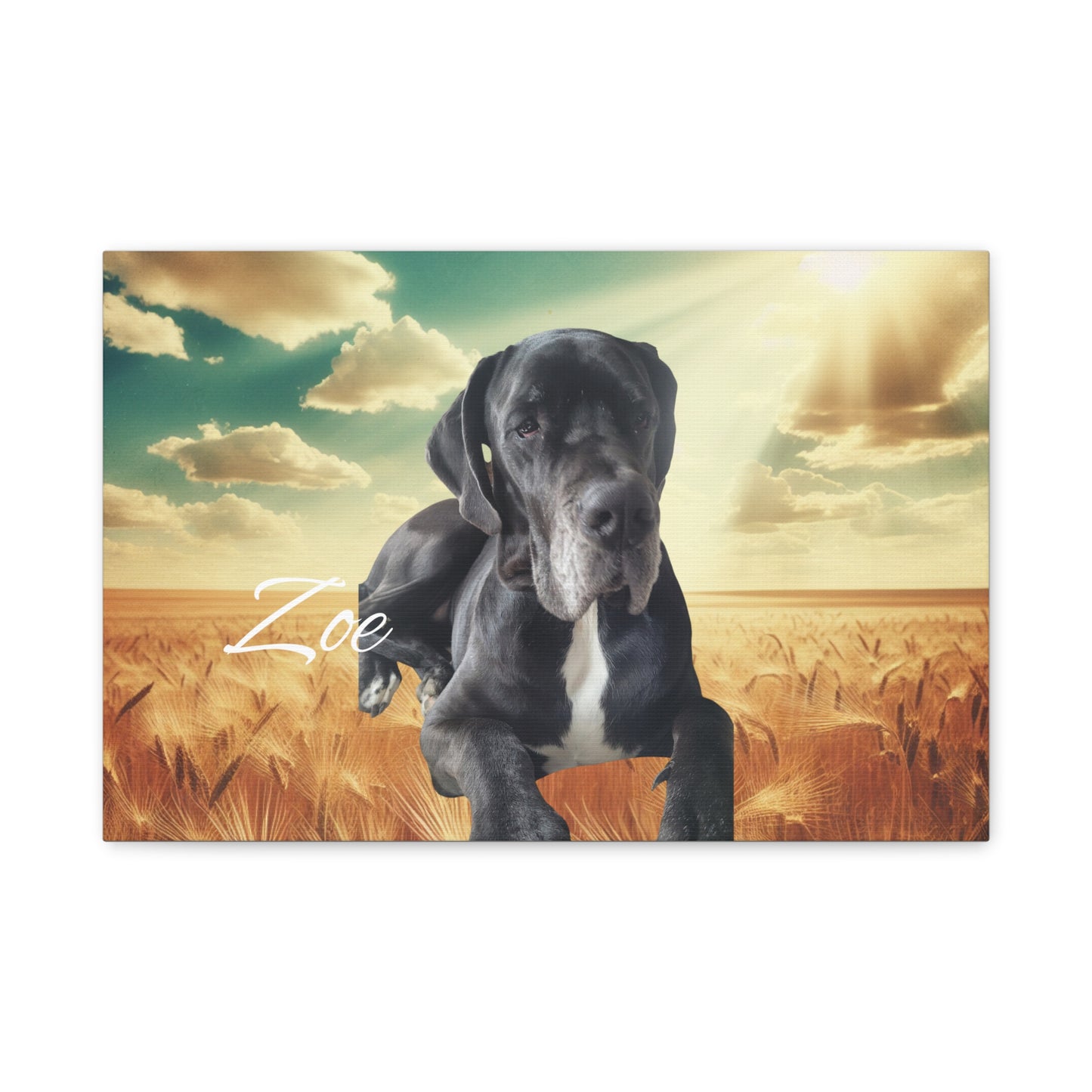 Personalized Dog Portrait Canvas - Custom Stretched Wall Art for Pet Lovers