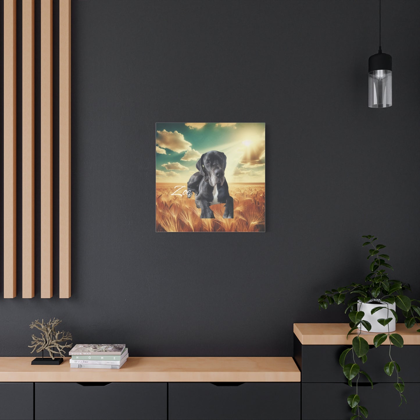 Personalized Dog Portrait Canvas - Custom Stretched Wall Art for Pet Lovers
