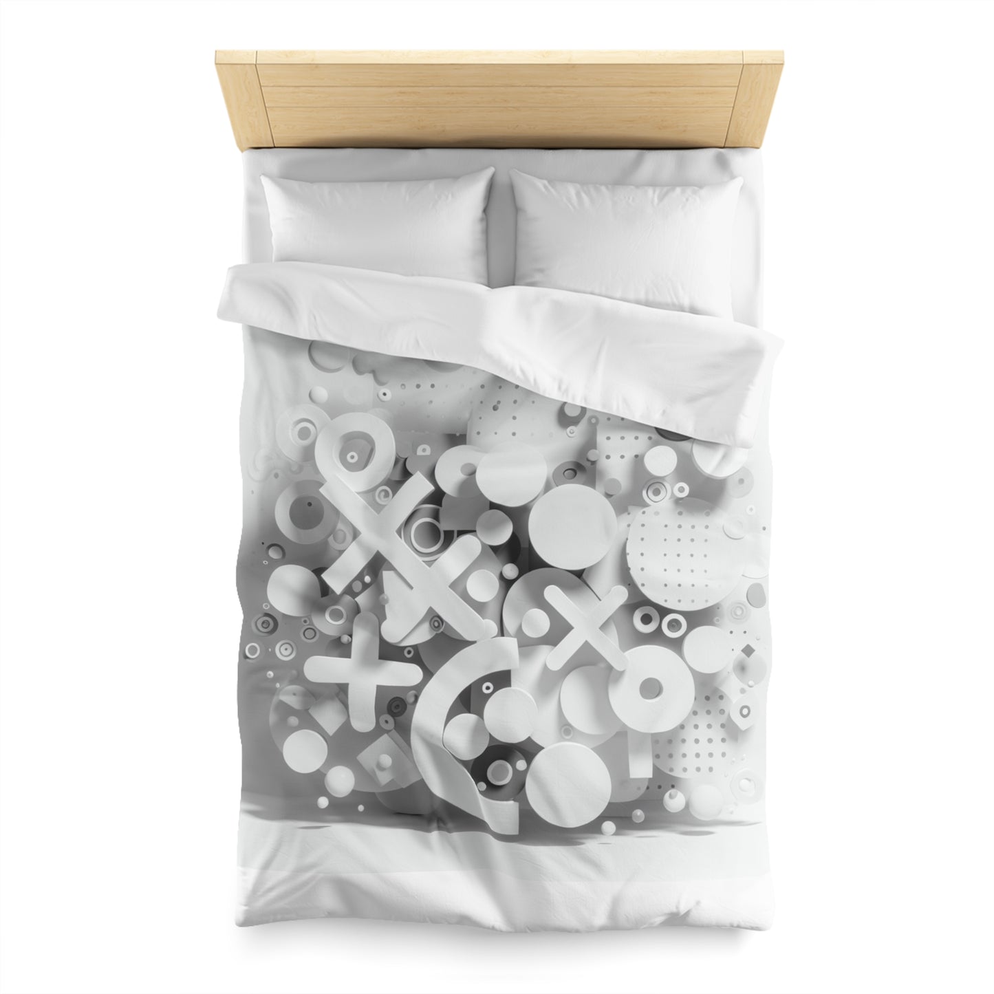 Modern Geometric Microfiber Duvet Cover - Stylish Bedspread for Minimalist Bedrooms