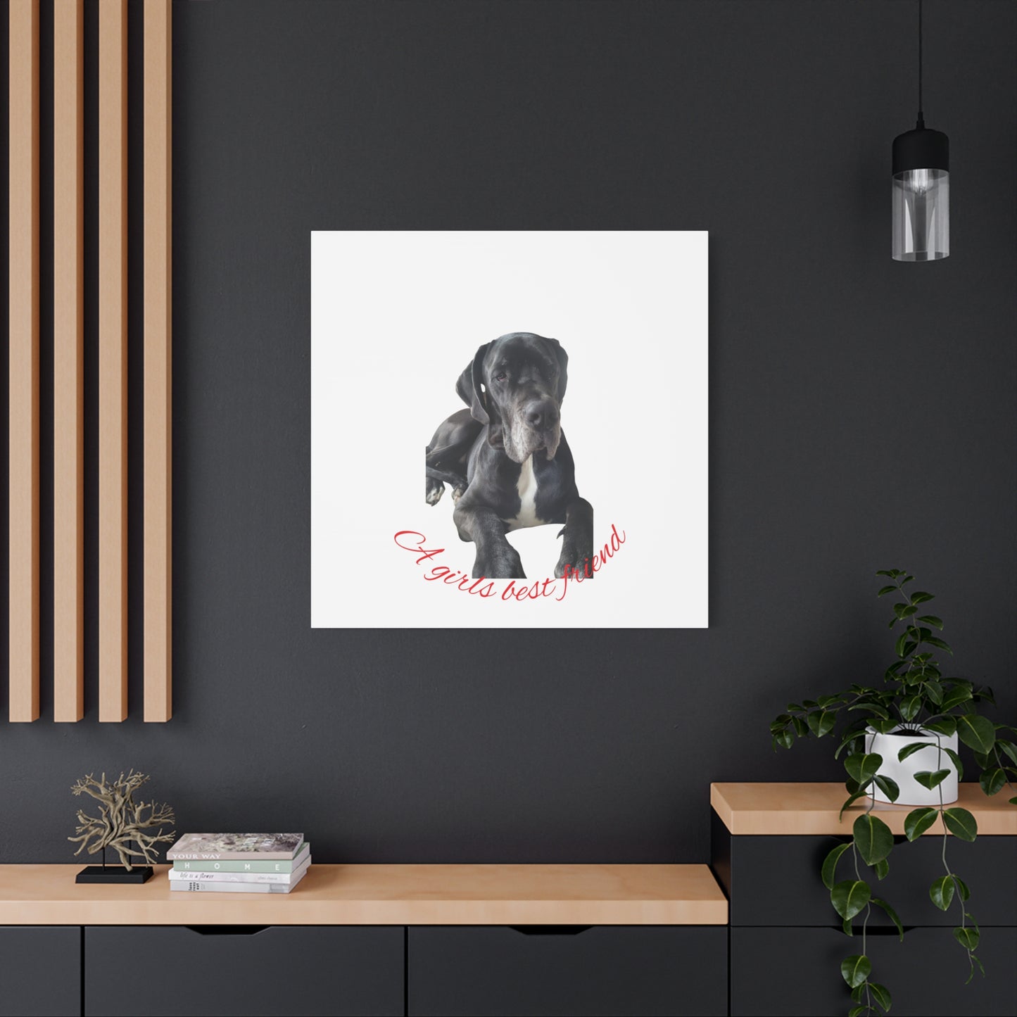 Personalized Dog Portrait Canvas Art - Custom Matte Wall Decor