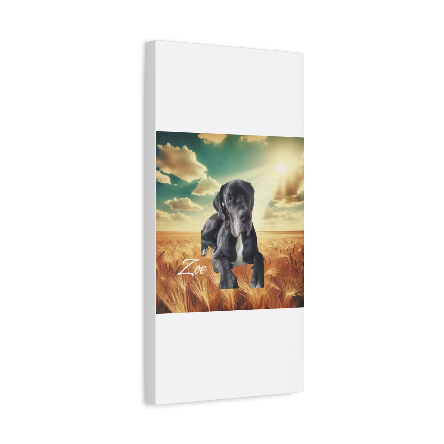 Personalized Dog Portrait Canvas - Custom Stretched Wall Art for Pet Lovers