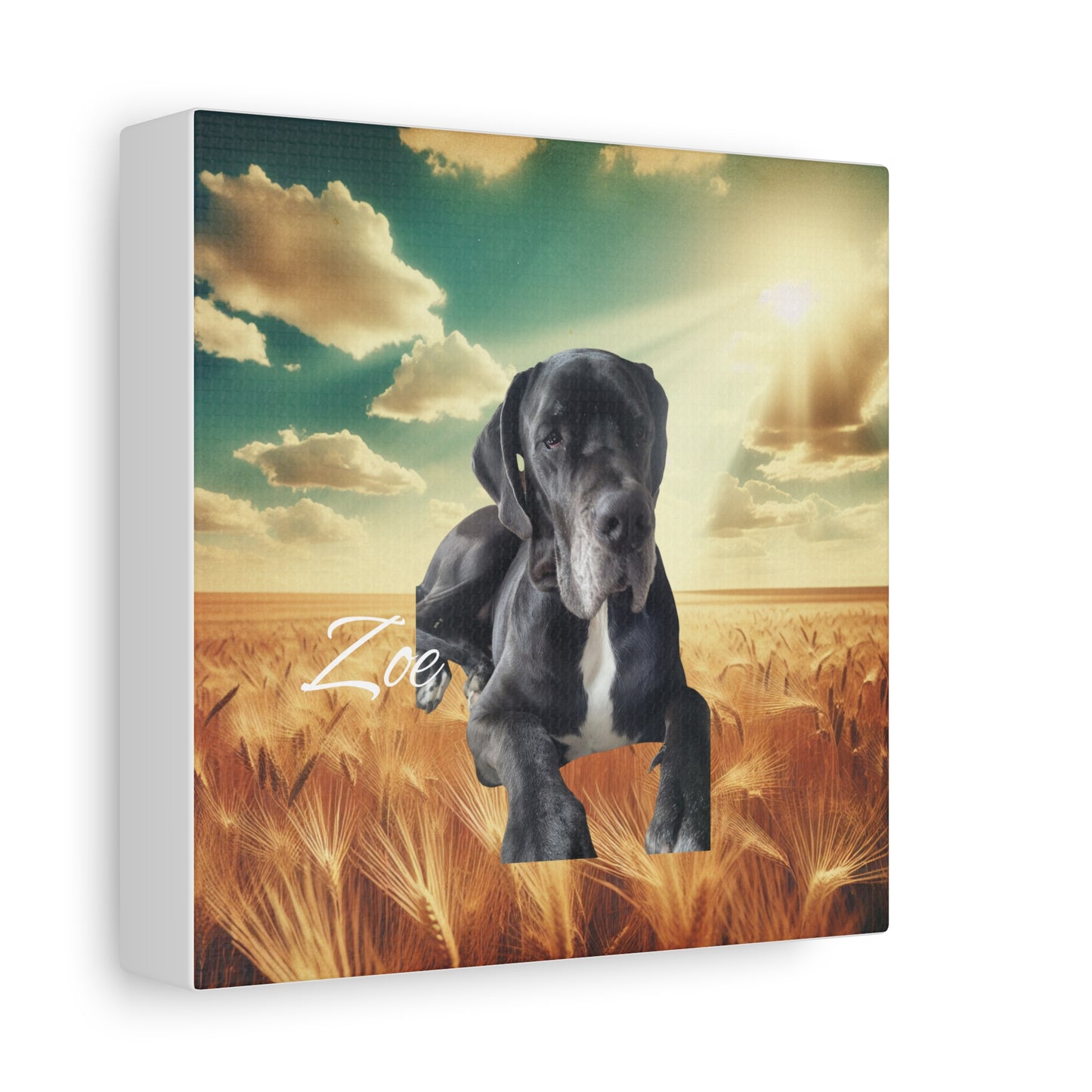 Personalized Dog Portrait Canvas - Custom Stretched Wall Art for Pet Lovers