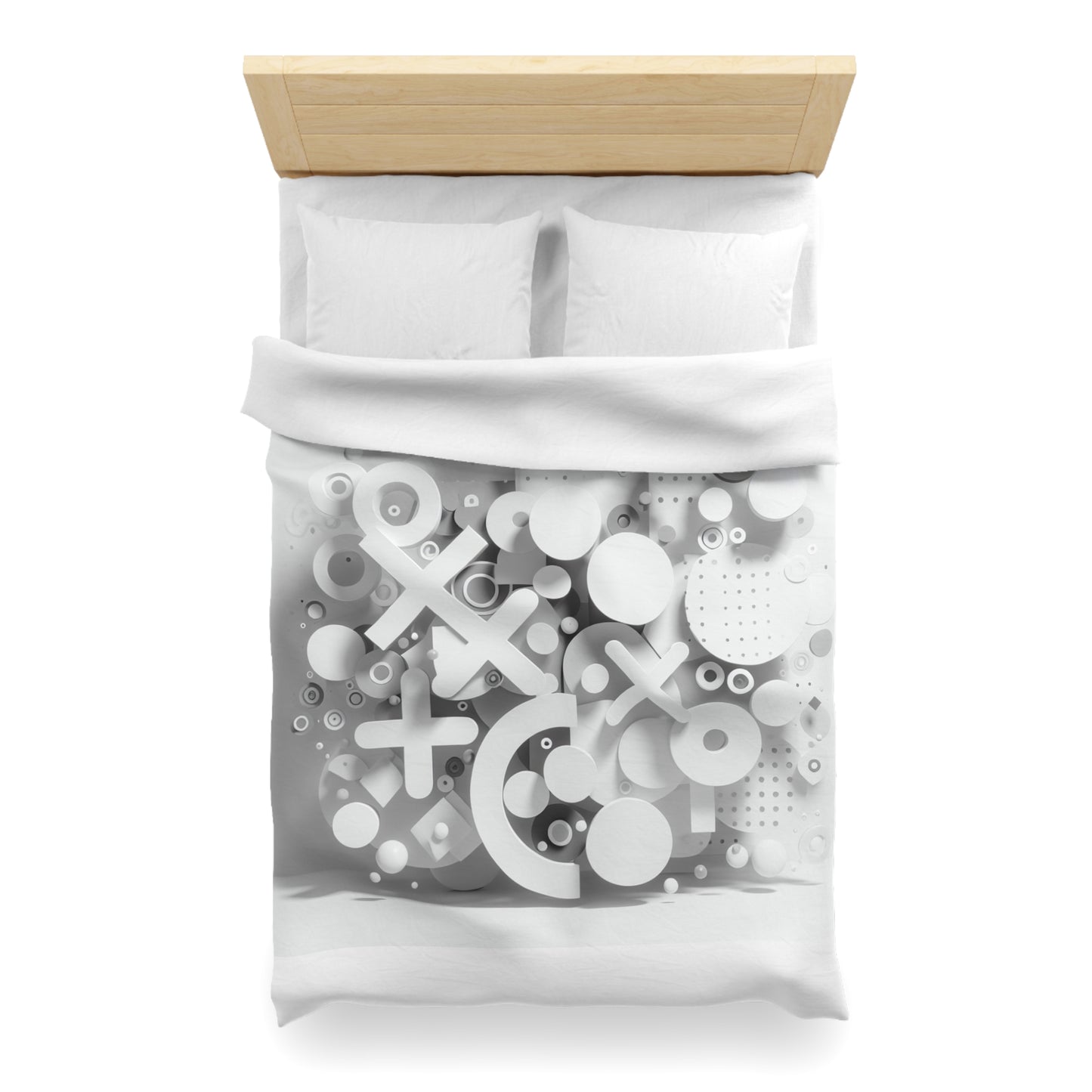 Modern Geometric Microfiber Duvet Cover - Stylish Bedspread for Minimalist Bedrooms