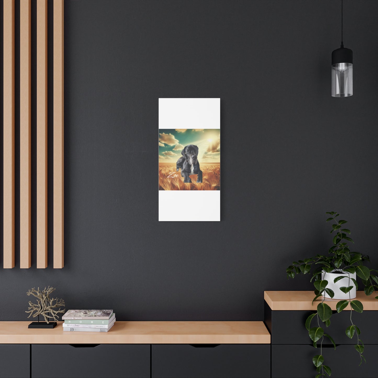 Personalized Dog Portrait Canvas - Custom Stretched Wall Art for Pet Lovers