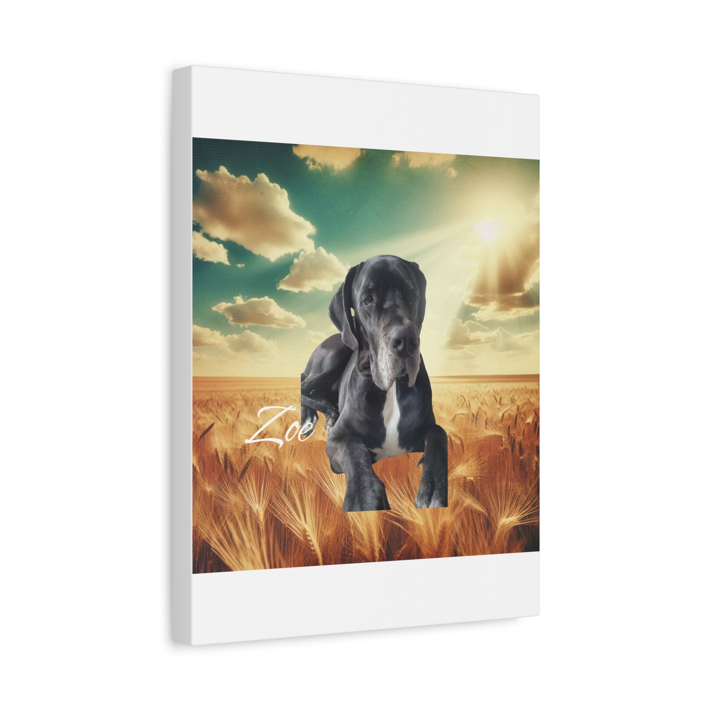 Personalized Dog Portrait Canvas - Custom Stretched Wall Art for Pet Lovers