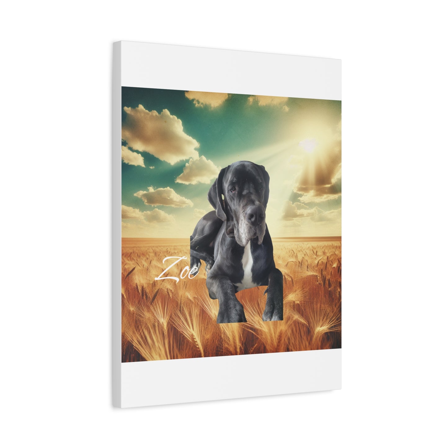 Personalized Dog Portrait Canvas - Custom Stretched Wall Art for Pet Lovers
