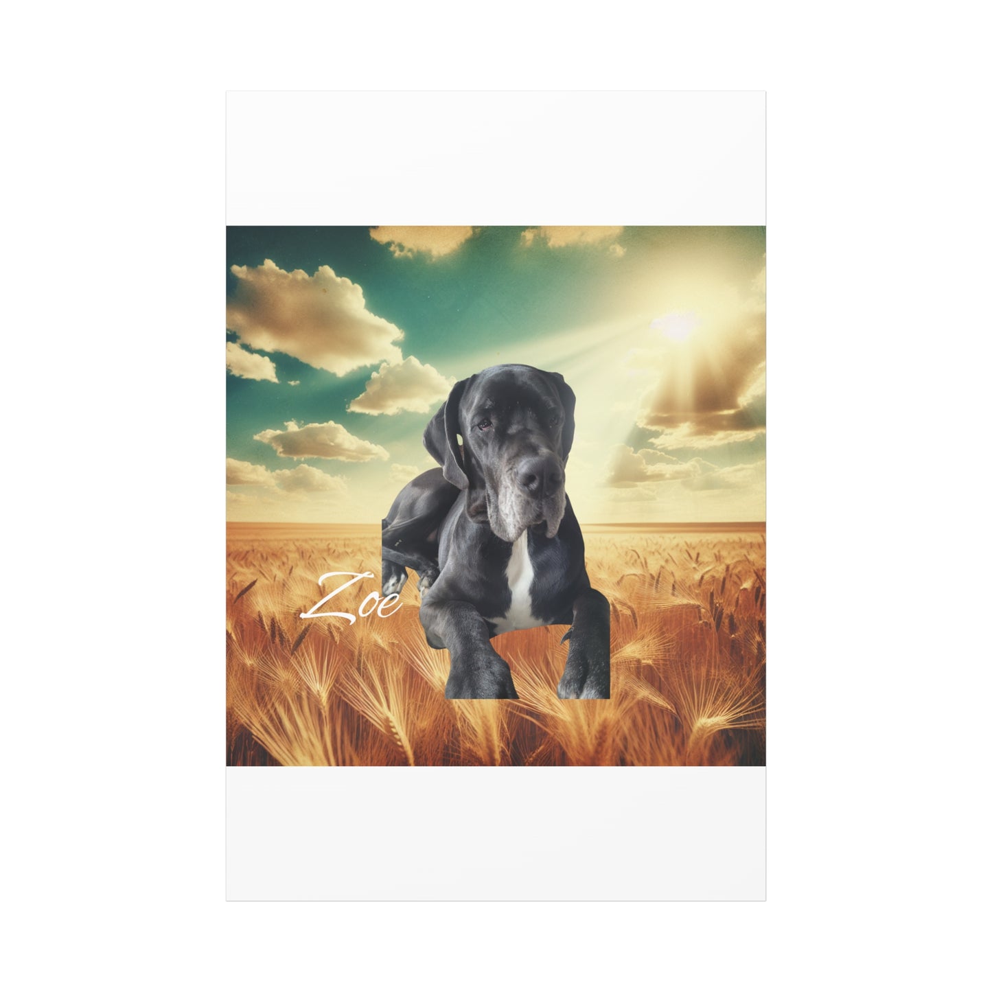 Personalized Dog Portrait Canvas - Custom Stretched Wall Art for Pet Lovers
