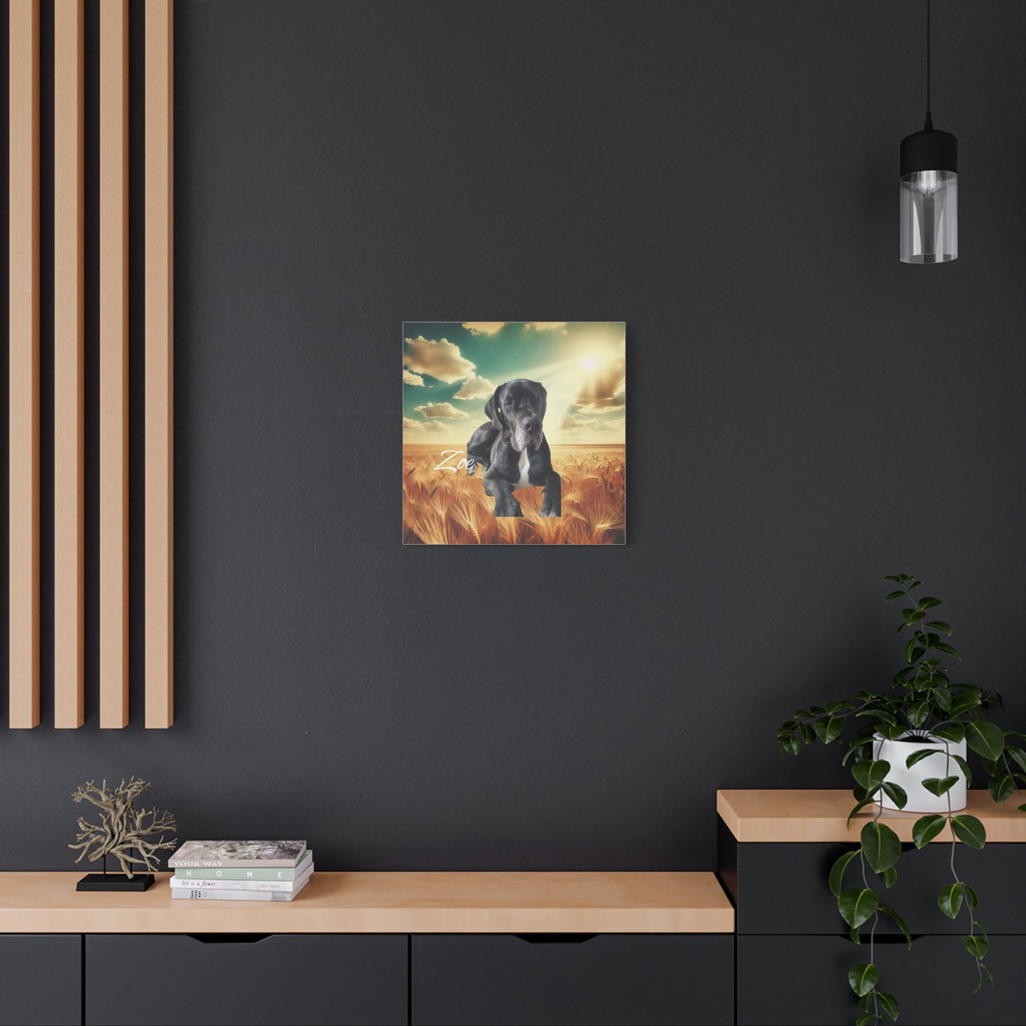 Personalized Dog Portrait Canvas - Custom Stretched Wall Art for Pet Lovers