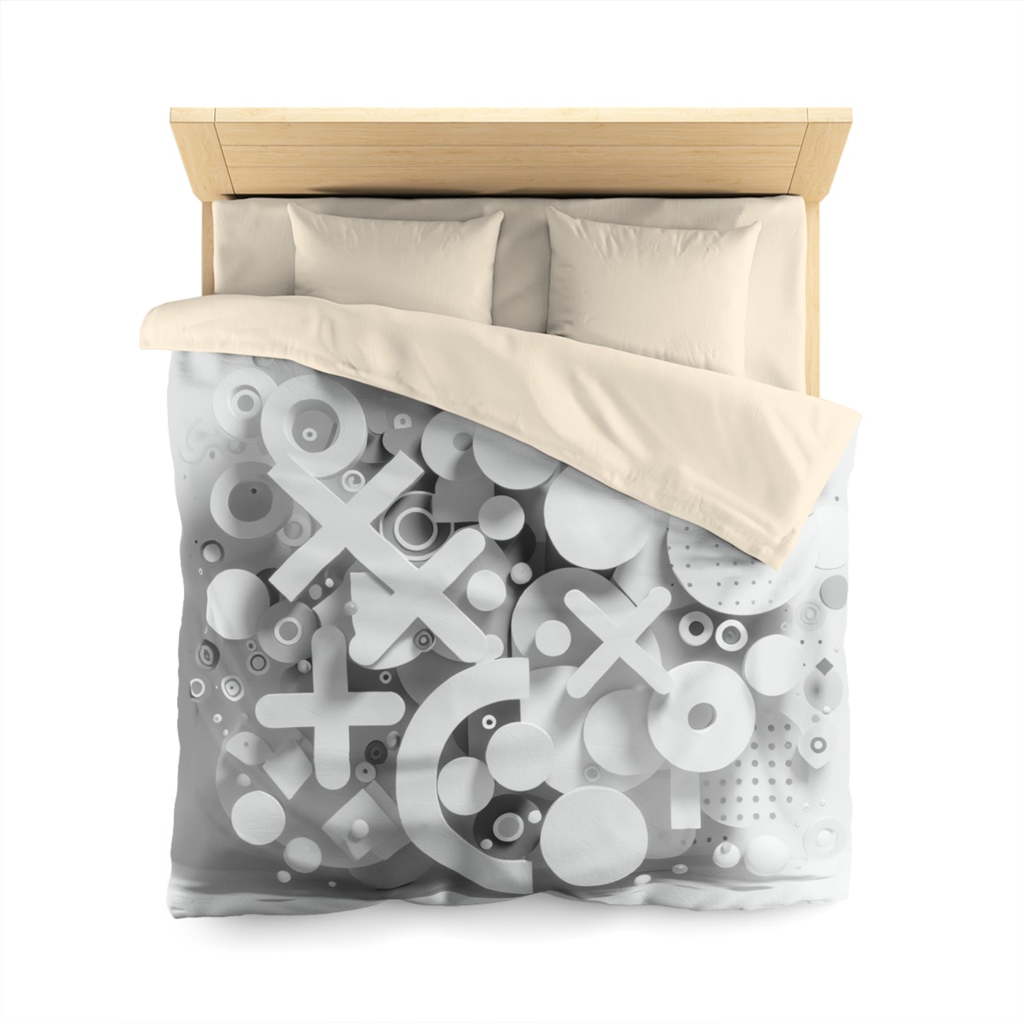 Modern Geometric Microfiber Duvet Cover - Stylish Bedspread for Minimalist Bedrooms
