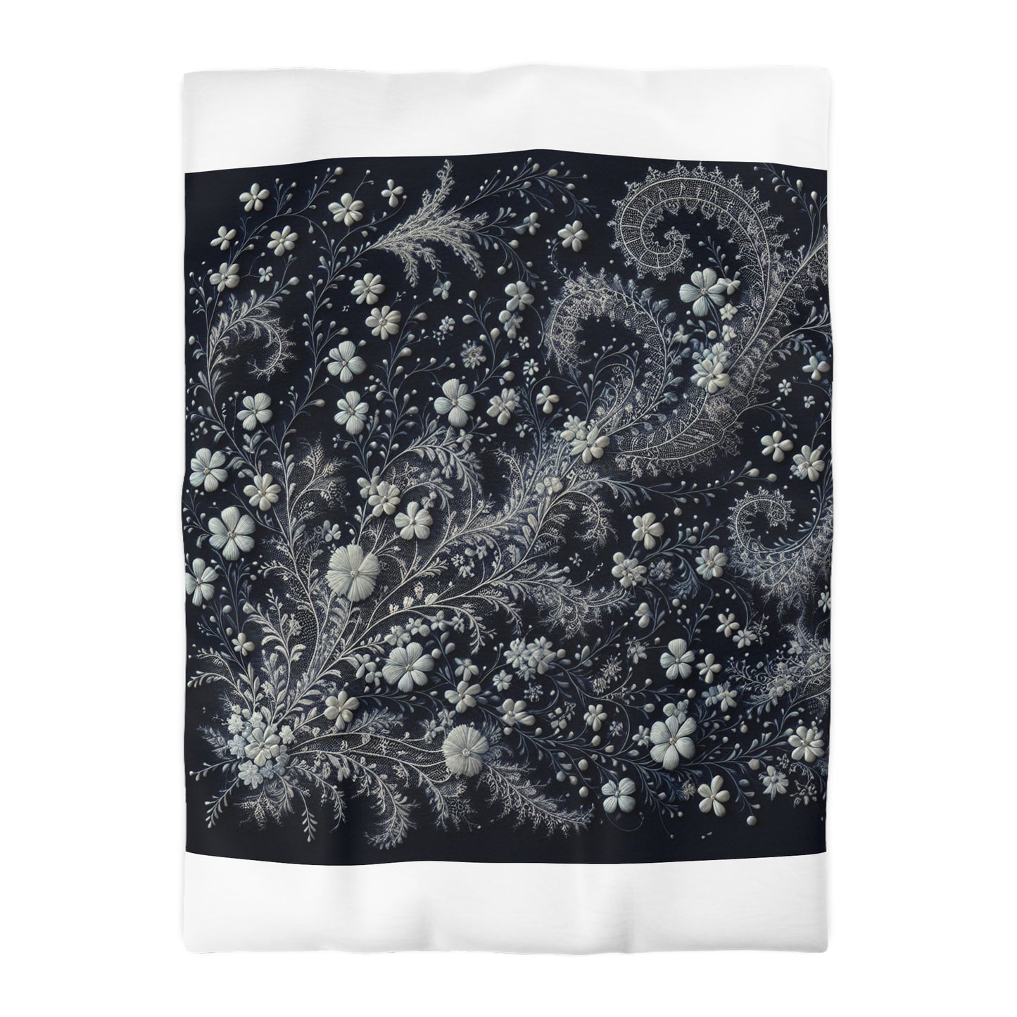 Elegant Floral Microfiber Duvet Cover