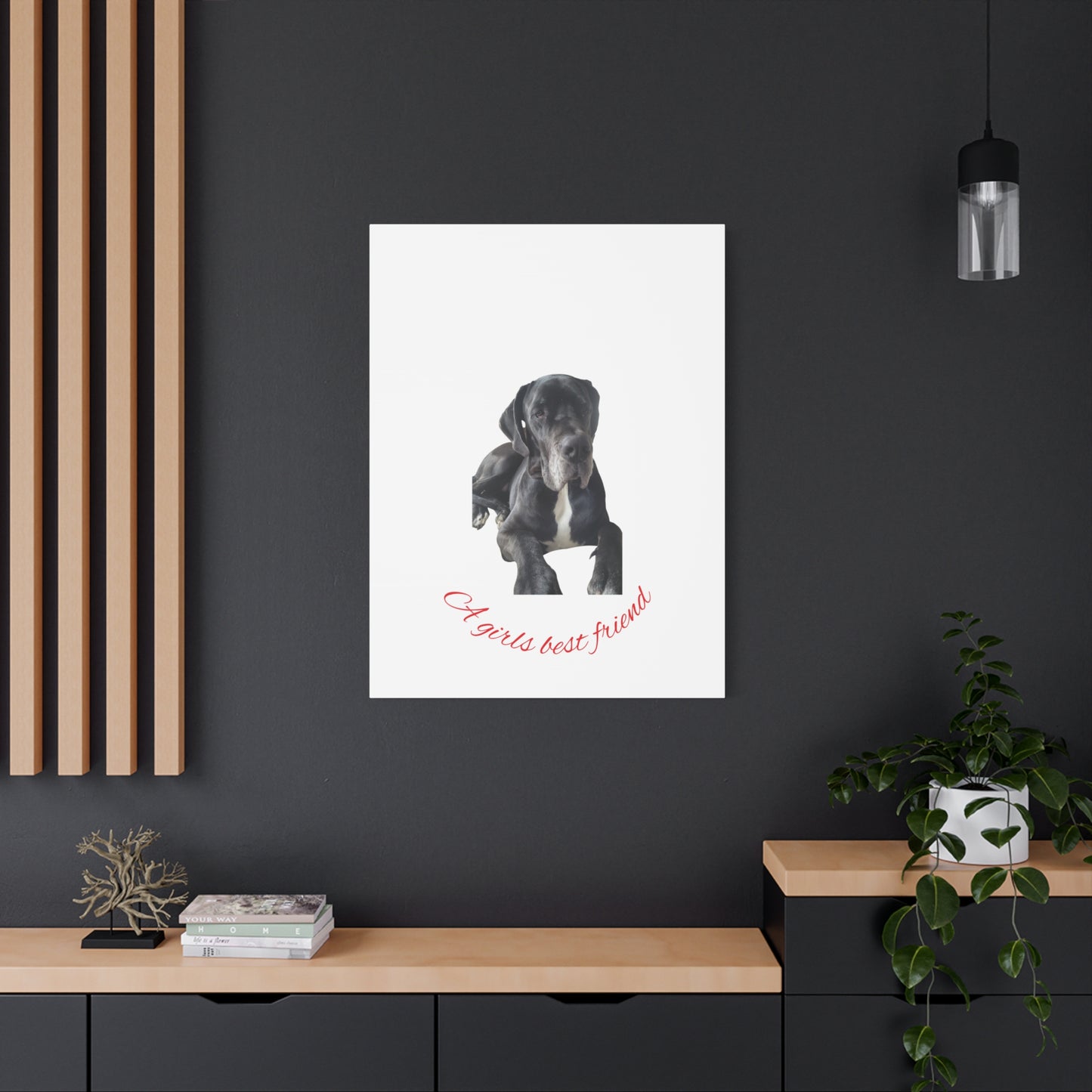 Personalized Dog Portrait Canvas Art - Custom Matte Wall Decor