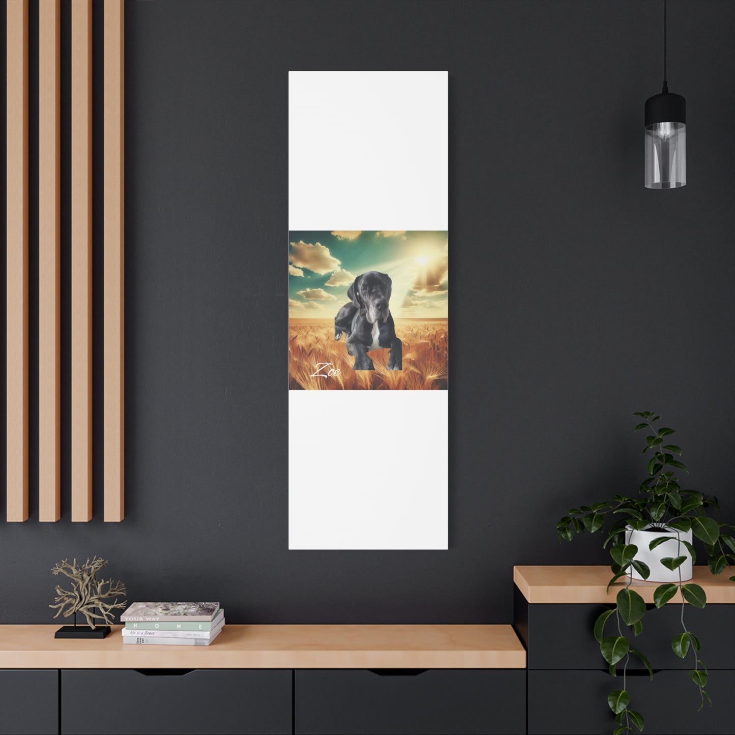 Personalized Dog Portrait Canvas - Custom Stretched Wall Art for Pet Lovers