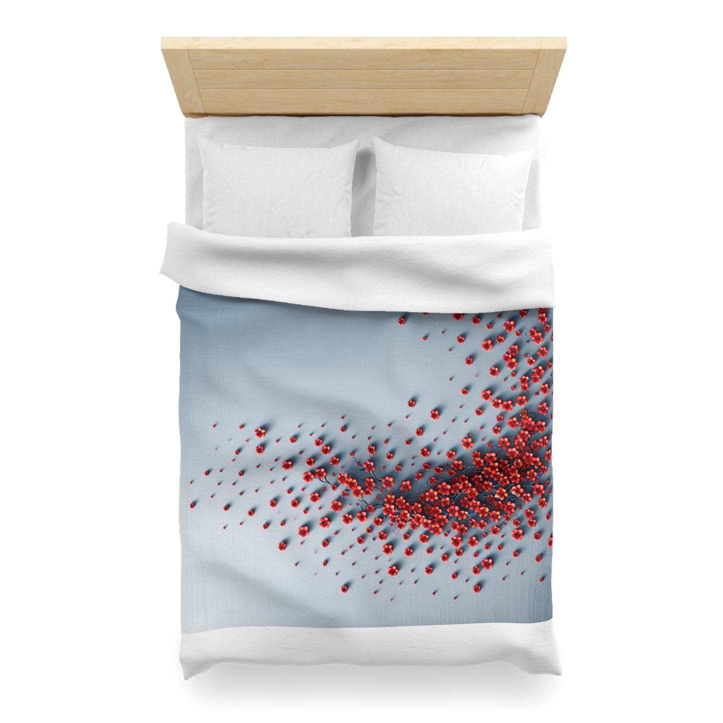 Chic Microfiber Duvet Cover with Vibrant Floral Design