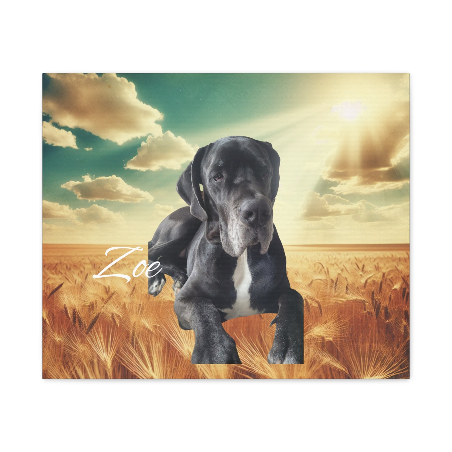 Personalized Dog Portrait Canvas - Custom Stretched Wall Art for Pet Lovers