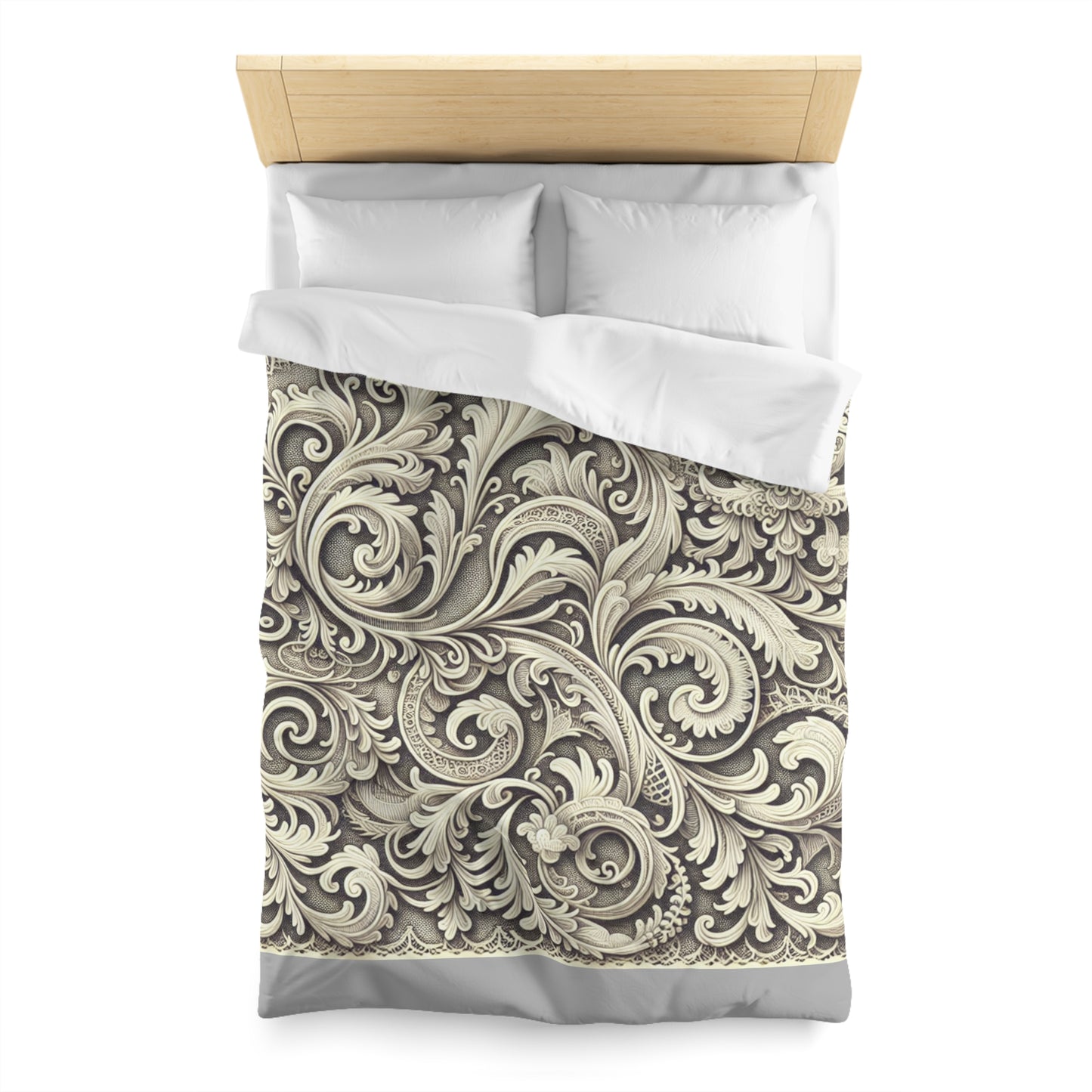 Elegant Floral Microfiber Duvet Cover - Luxury Bedding Decor