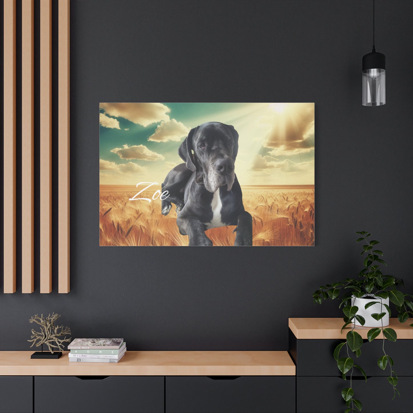 Personalized Dog Portrait Canvas - Custom Stretched Wall Art for Pet Lovers