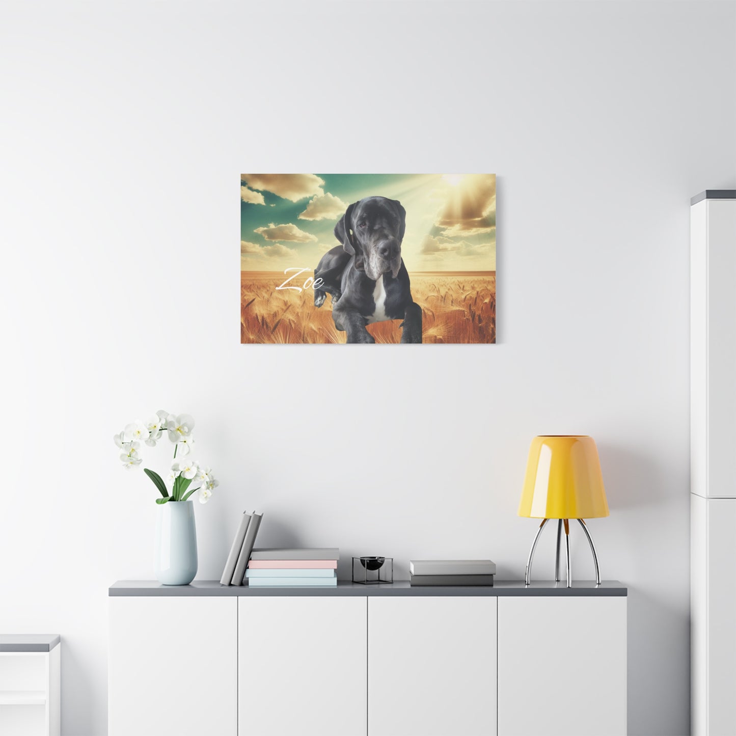 Personalized Dog Portrait Canvas - Custom Stretched Wall Art for Pet Lovers