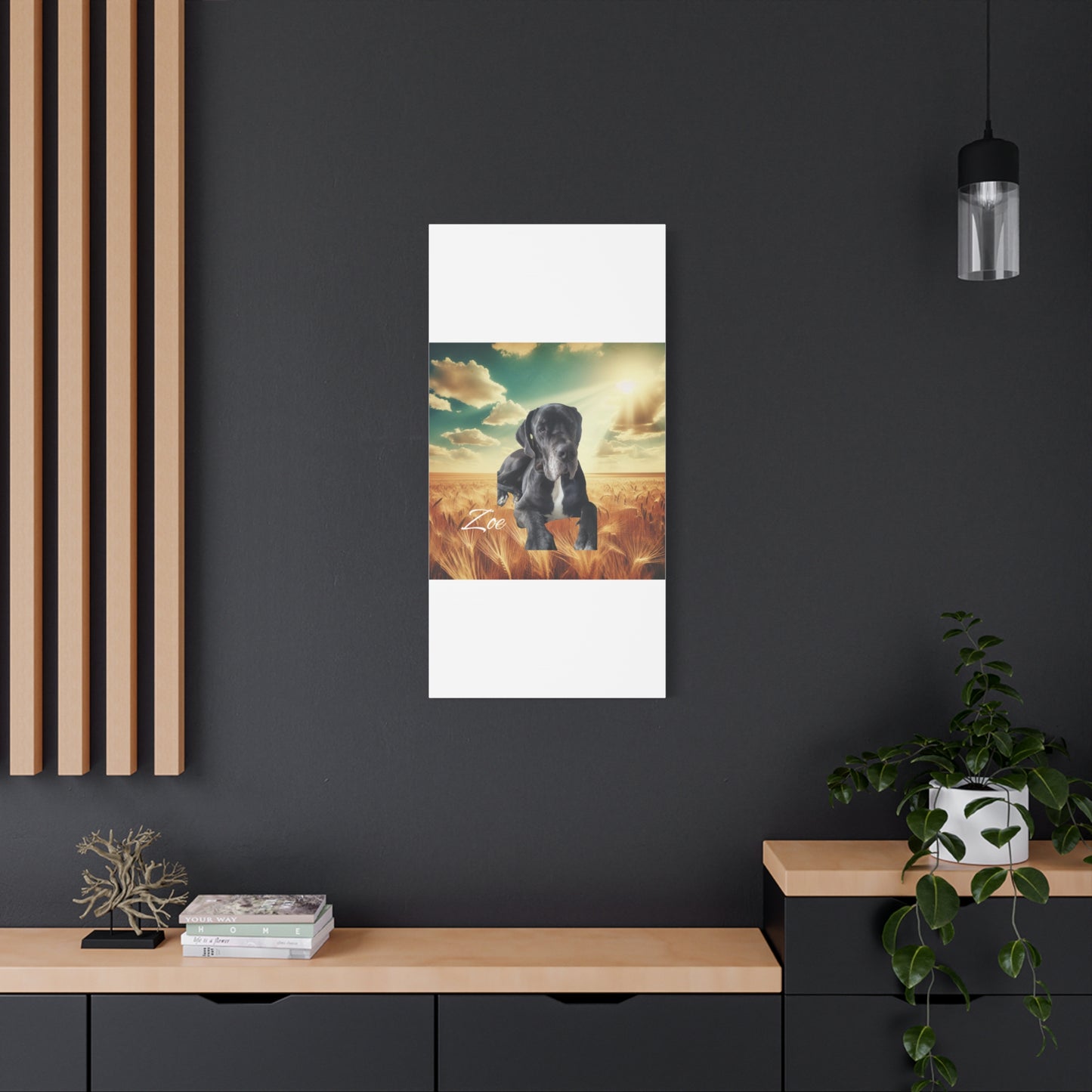 Personalized Dog Portrait Canvas - Custom Stretched Wall Art for Pet Lovers
