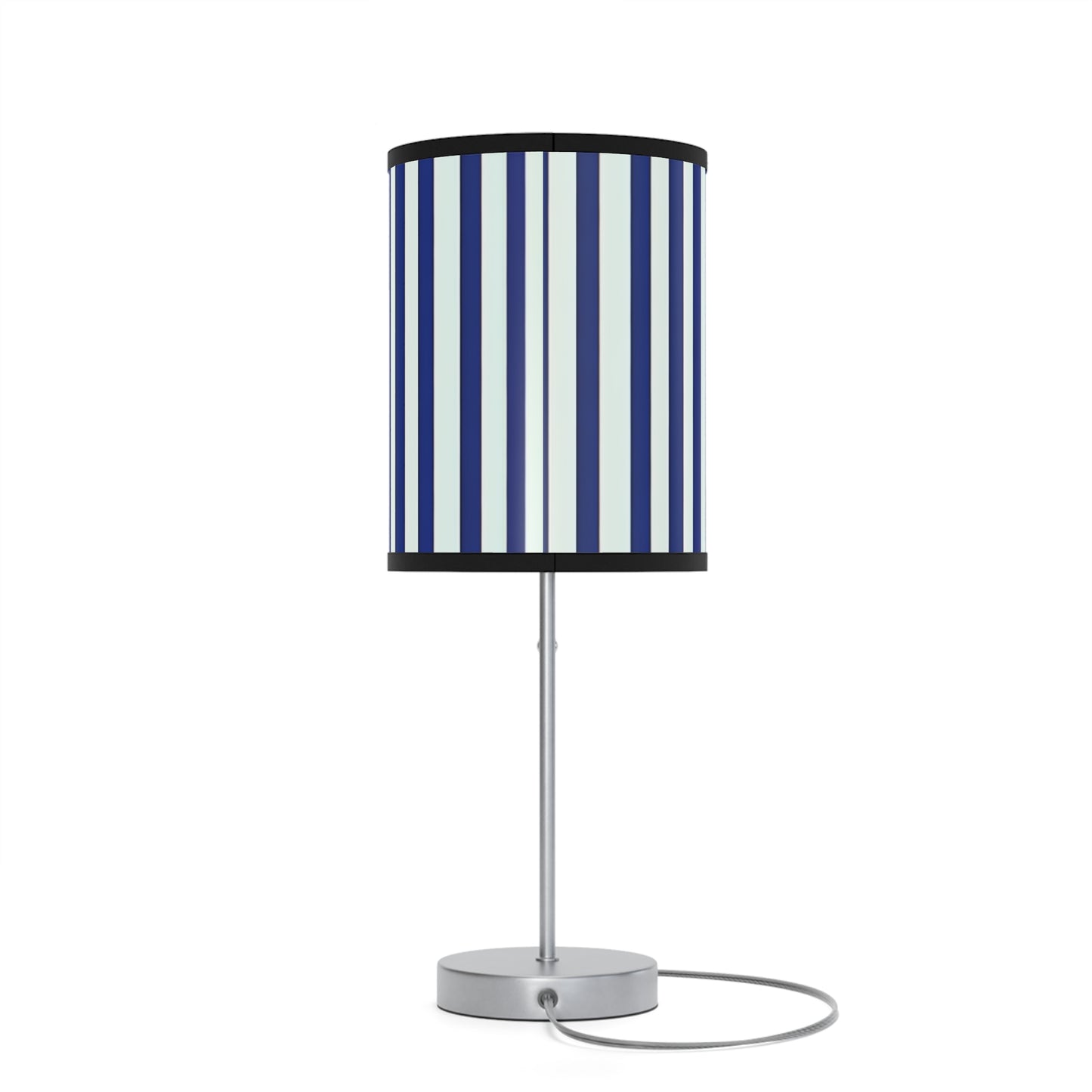 Navy Simply Striped Table Lamp