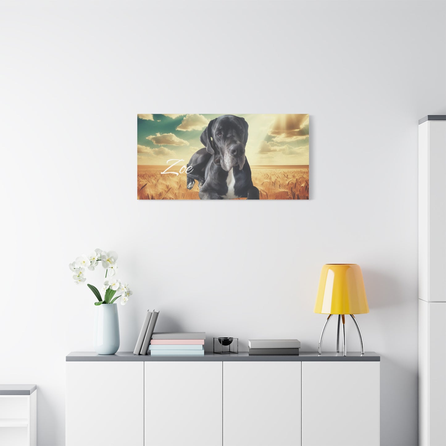 Personalized Dog Portrait Canvas - Custom Stretched Wall Art for Pet Lovers