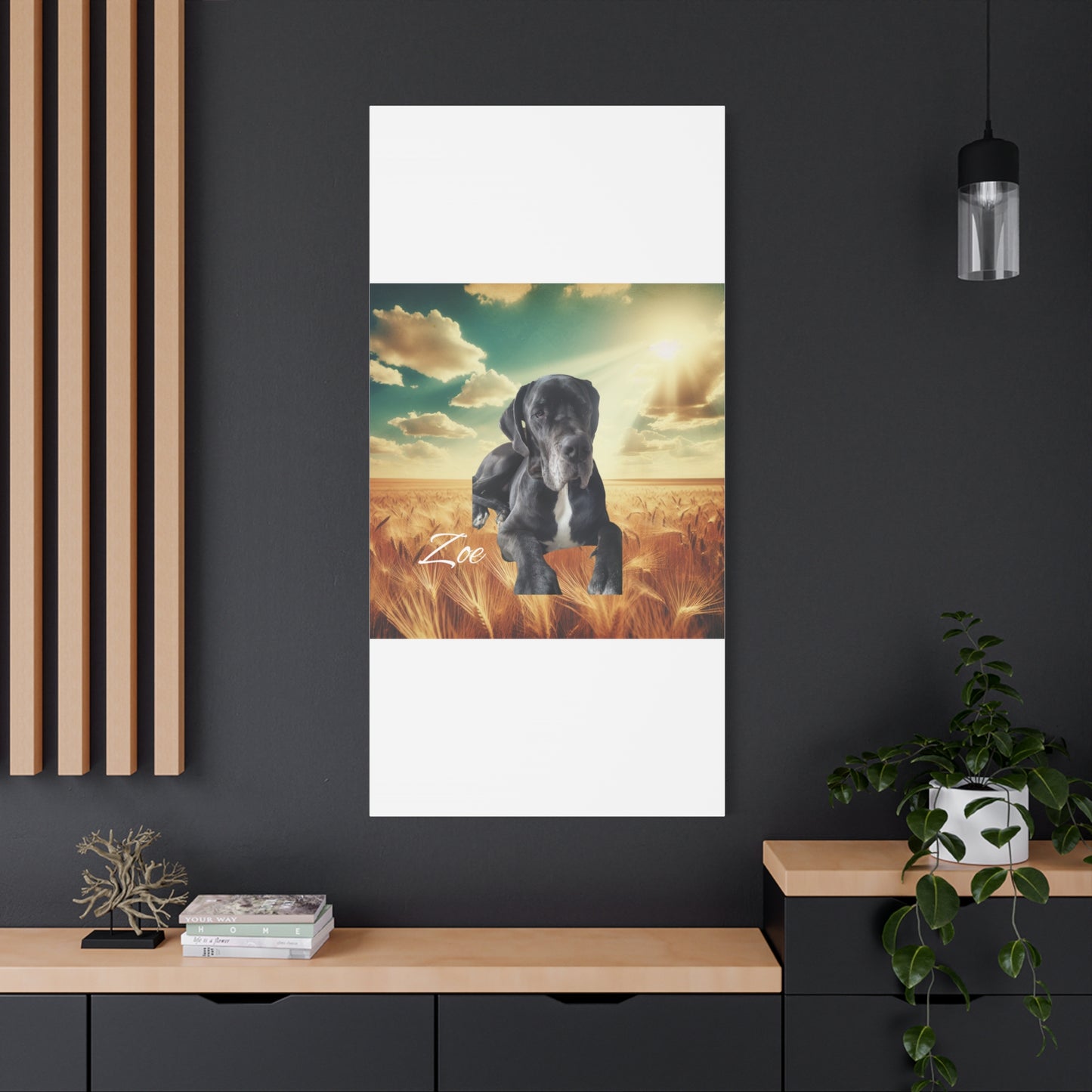 Personalized Dog Portrait Canvas - Custom Stretched Wall Art for Pet Lovers