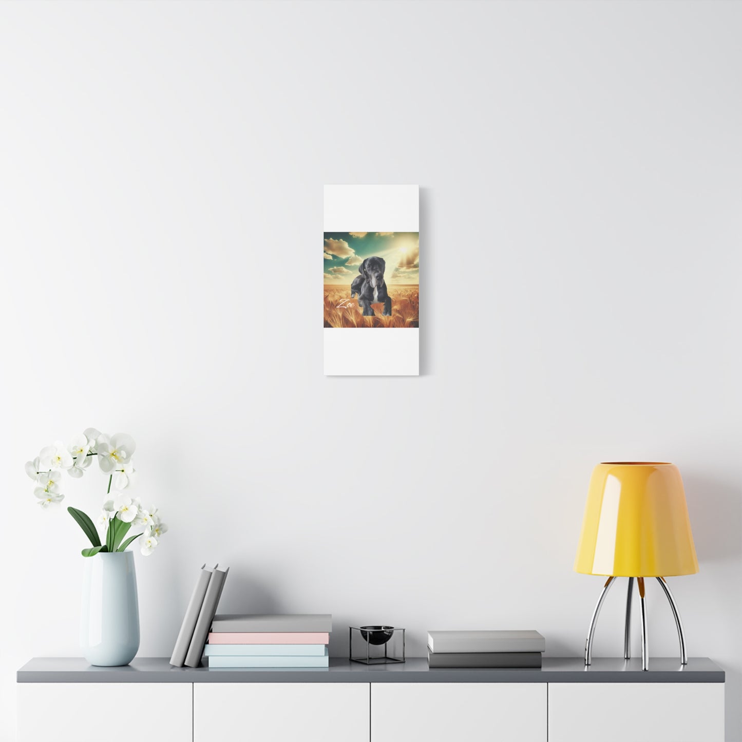 Personalized Dog Portrait Canvas - Custom Stretched Wall Art for Pet Lovers