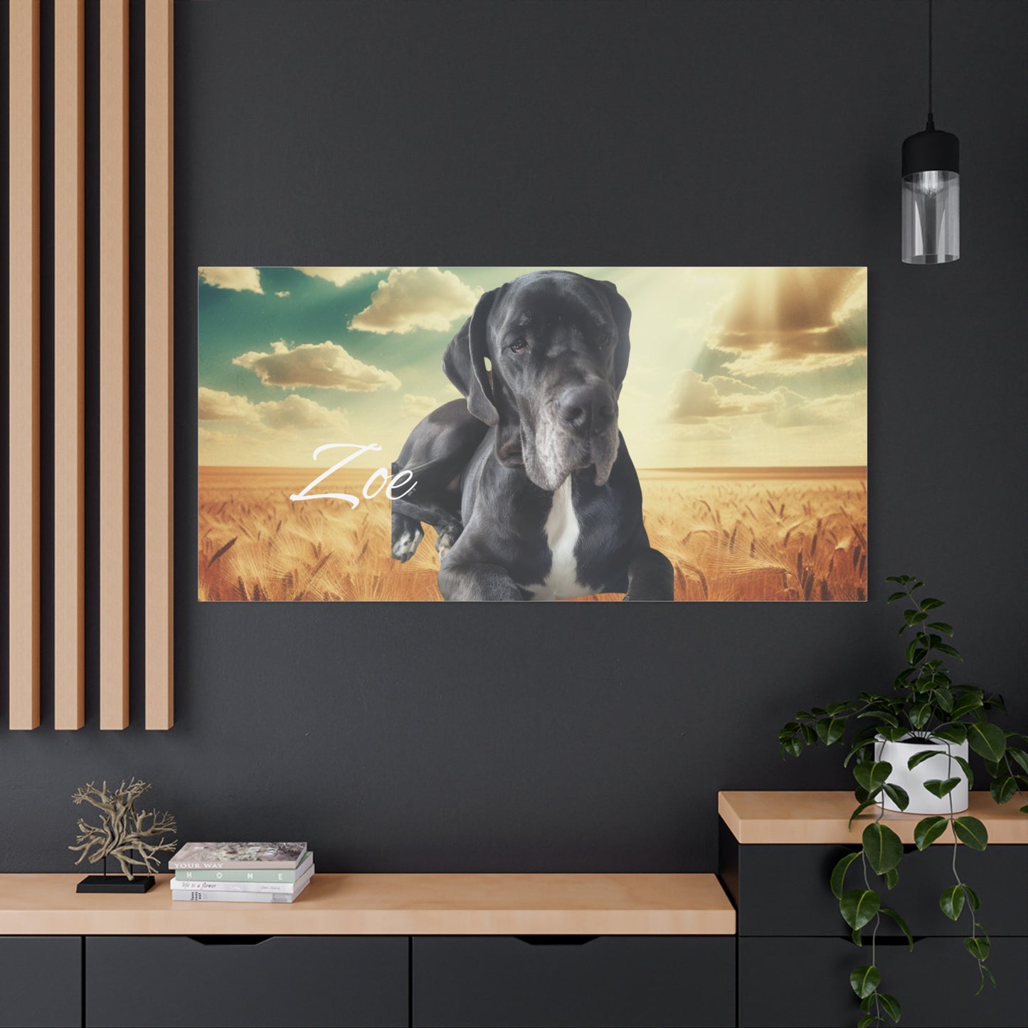 Personalized Dog Portrait Canvas - Custom Stretched Wall Art for Pet Lovers
