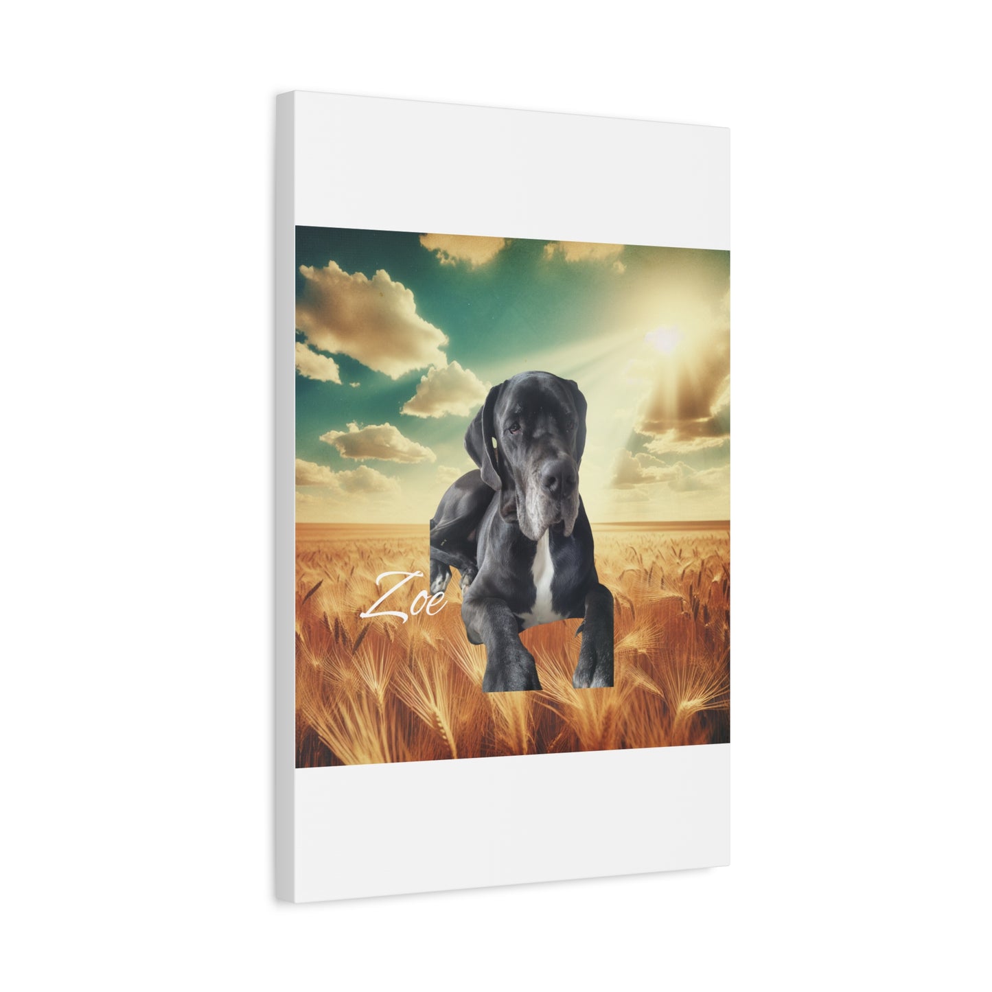 Personalized Dog Portrait Canvas - Custom Stretched Wall Art for Pet Lovers