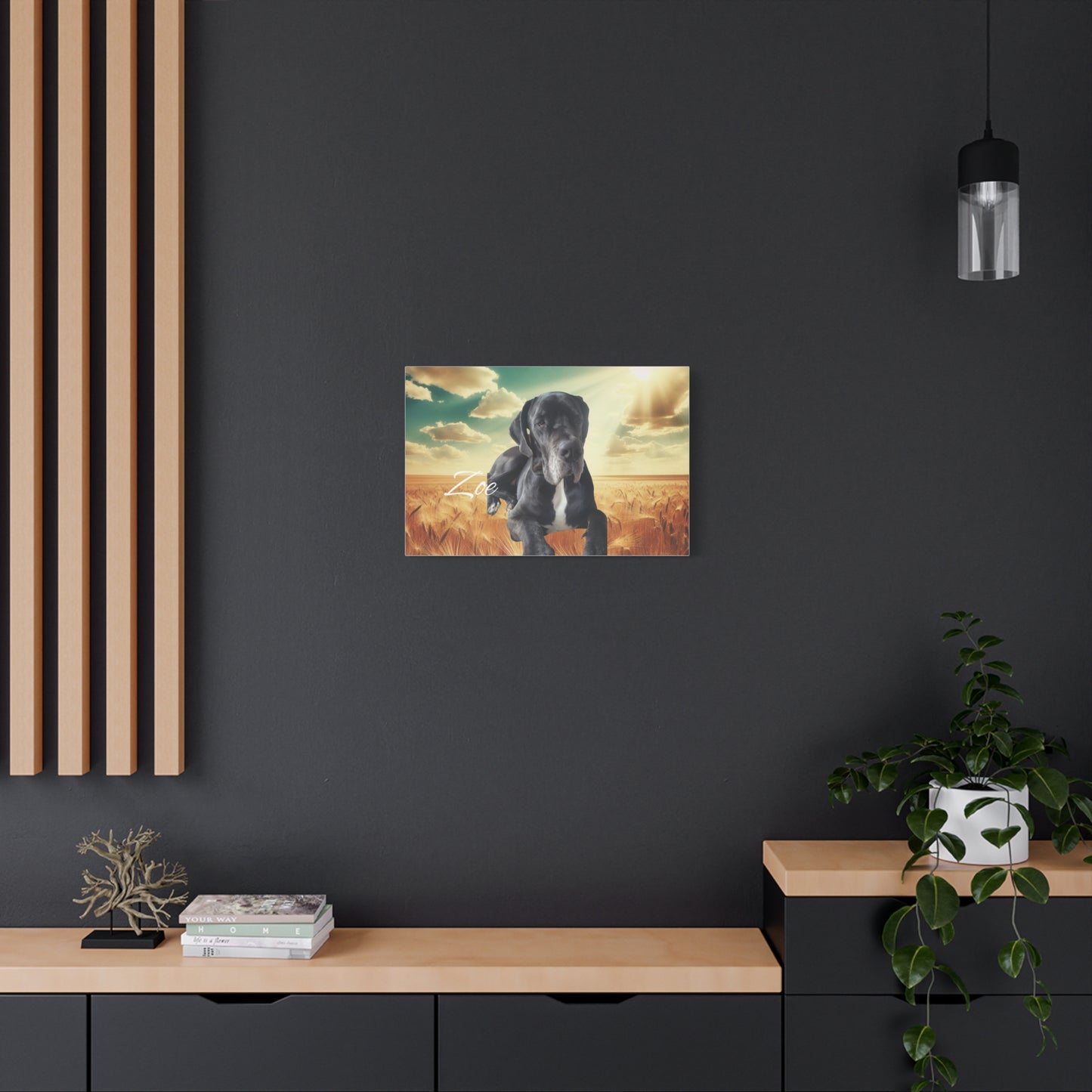Personalized Dog Portrait Canvas - Custom Stretched Wall Art for Pet Lovers