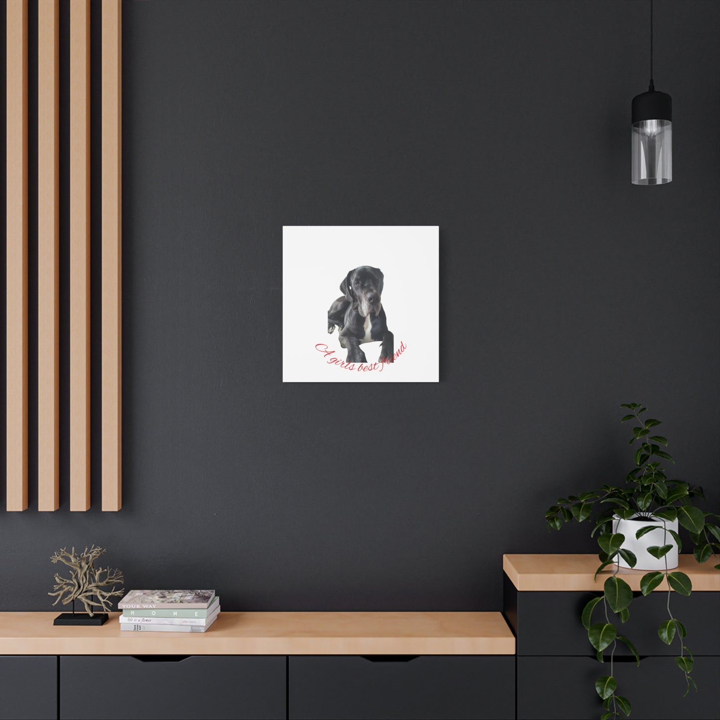 Personalized Dog Portrait Canvas Art - Custom Matte Wall Decor