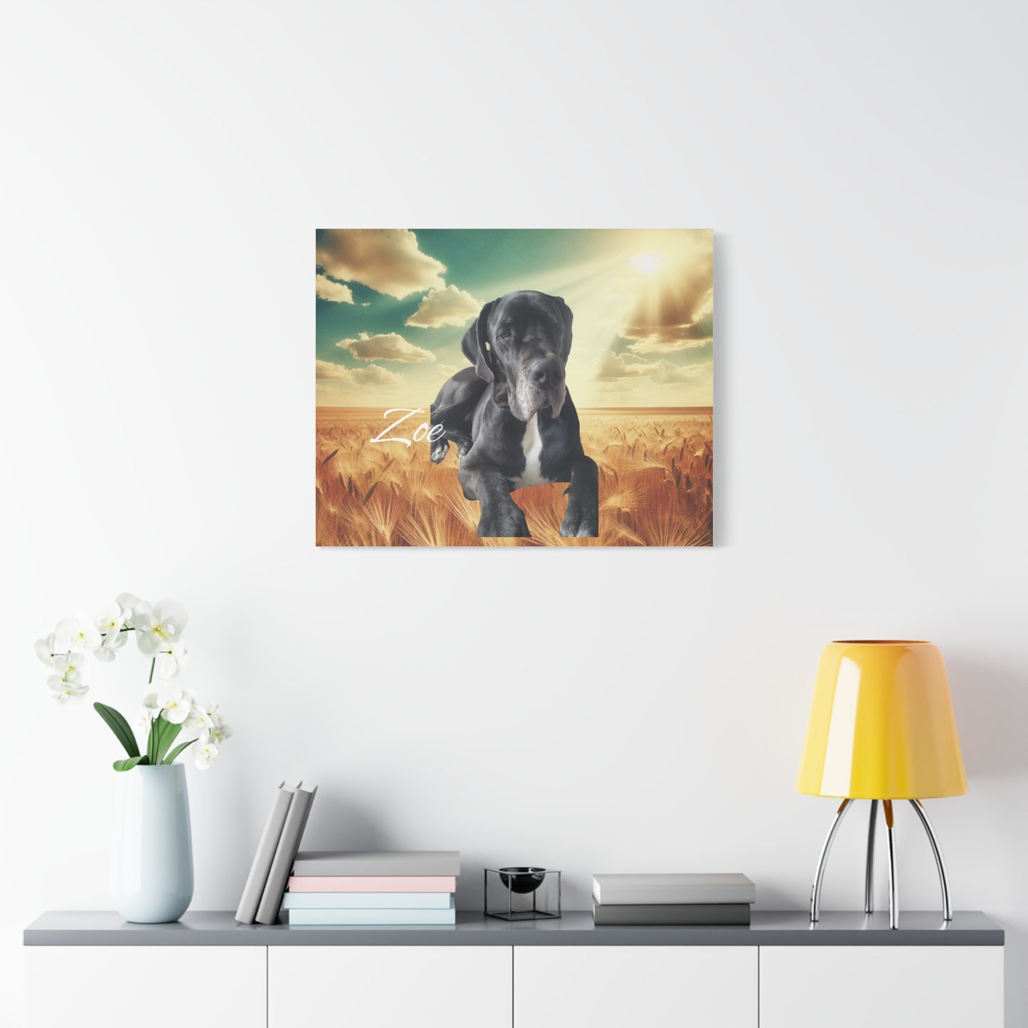 Personalized Dog Portrait Canvas - Custom Stretched Wall Art for Pet Lovers