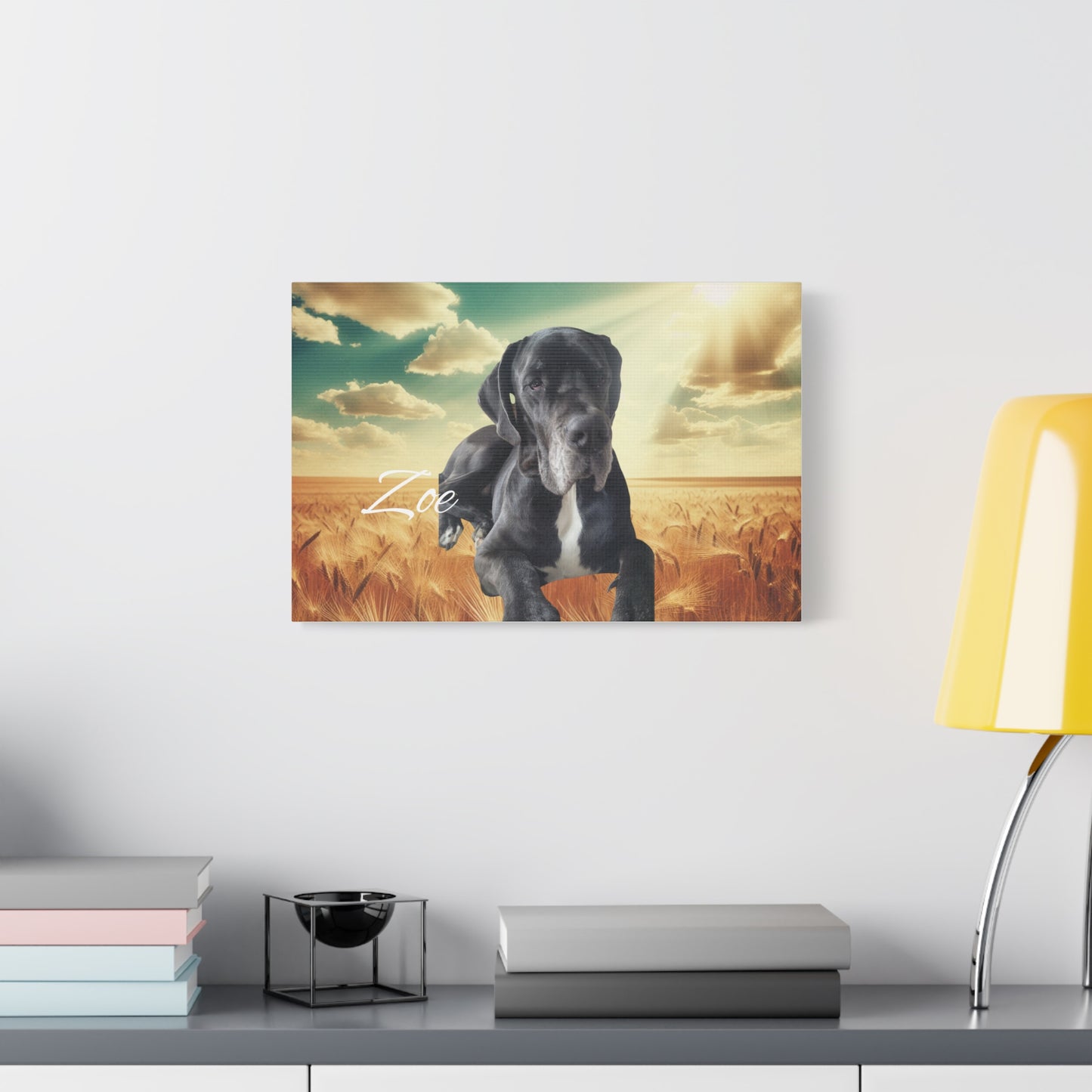 Personalized Dog Portrait Canvas - Custom Stretched Wall Art for Pet Lovers