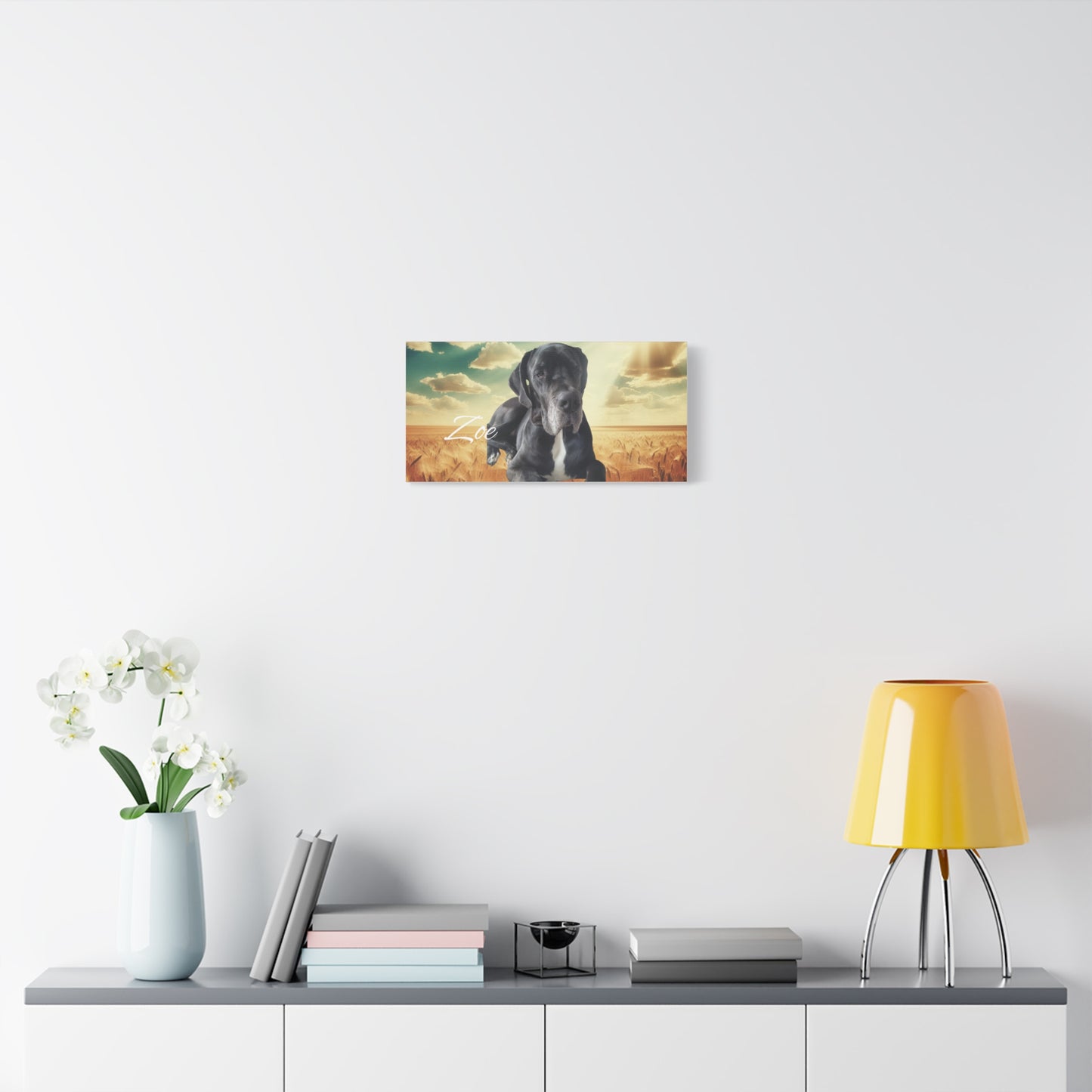 Personalized Dog Portrait Canvas - Custom Stretched Wall Art for Pet Lovers