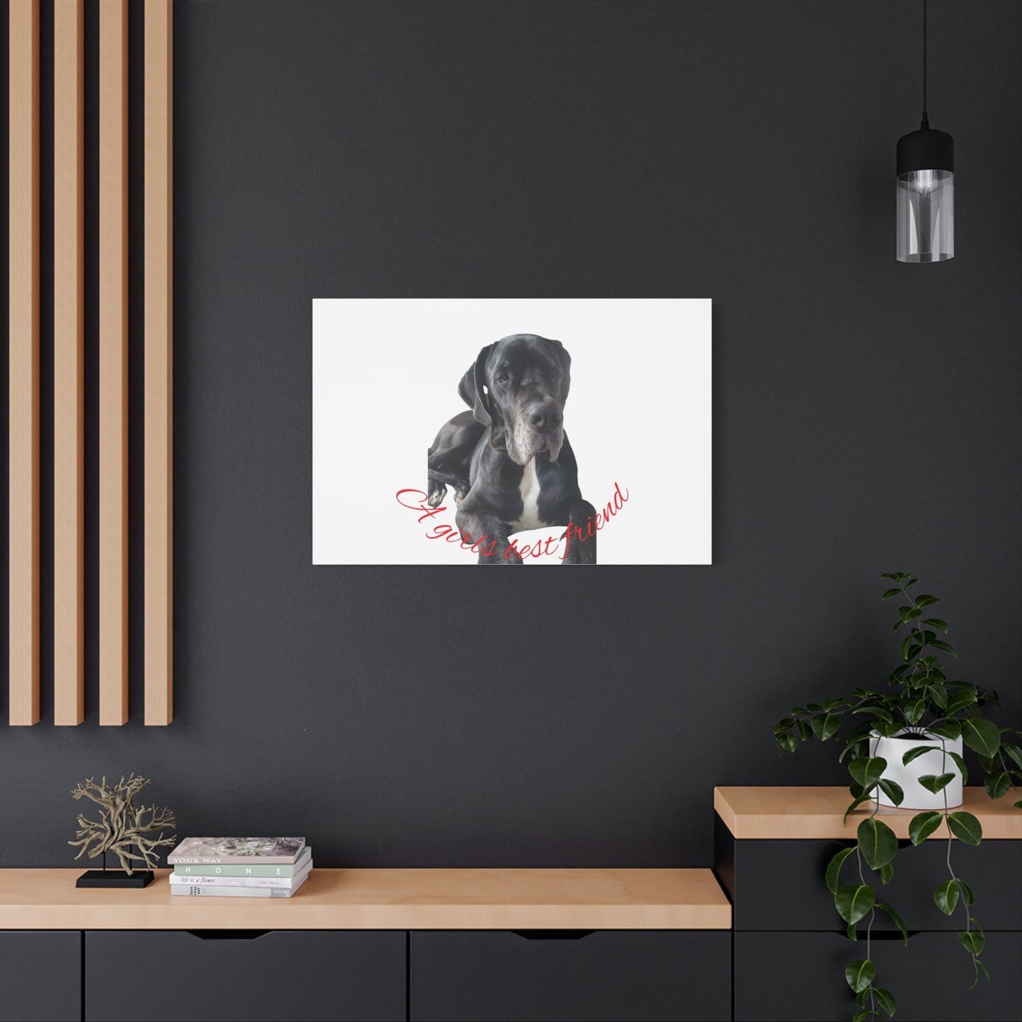 Personalized Dog Portrait Canvas Art - Custom Matte Wall Decor
