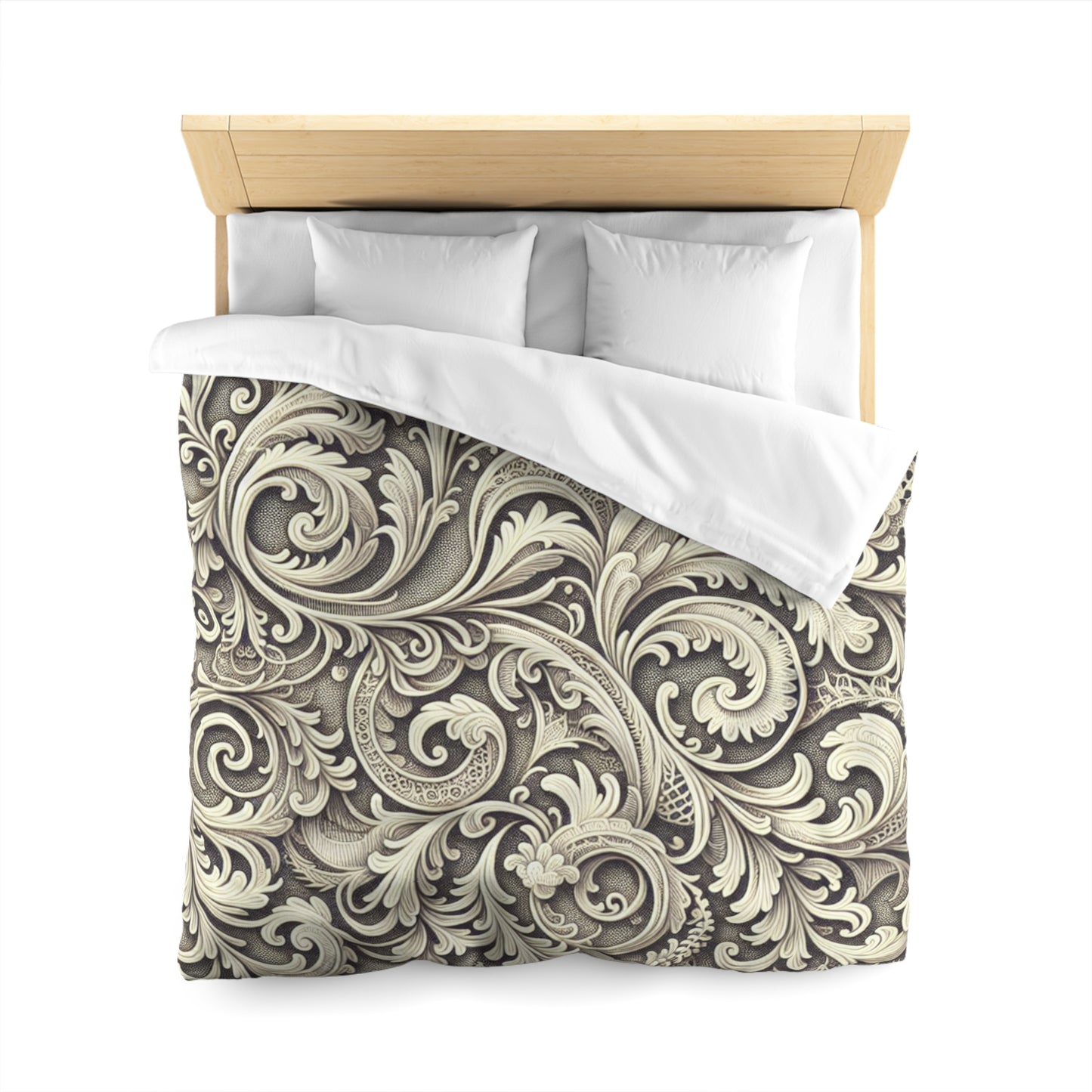 Vintage Floral Microfiber Duvet Cover - Luxurious Home Bedding