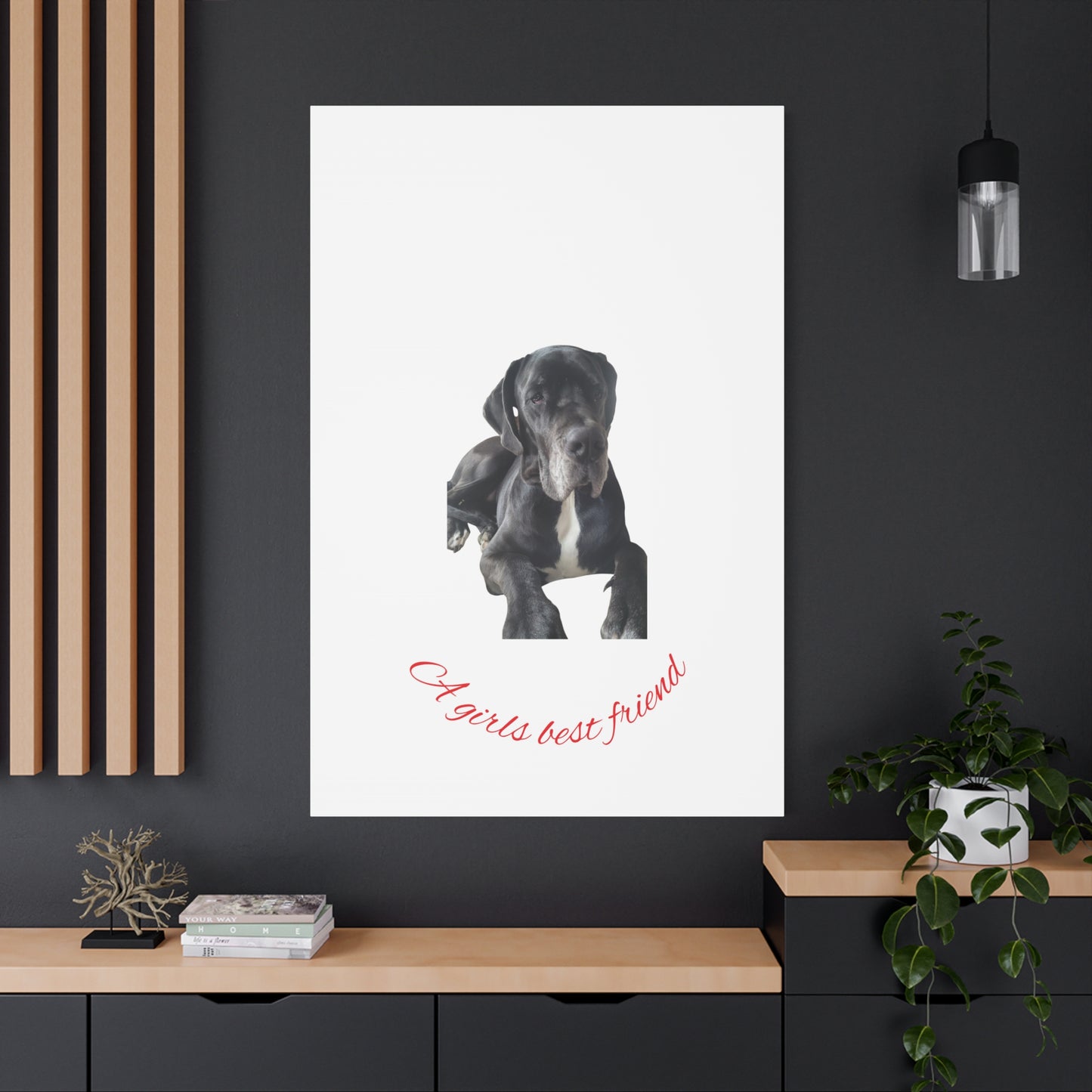 Personalized Dog Portrait Canvas Art - Custom Matte Wall Decor